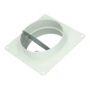 Maueranschlussstutzen 125erR Rund-Anschlusssystem, mit Rückstauklappe, z.B. für den Einsatz im Kaminschacht