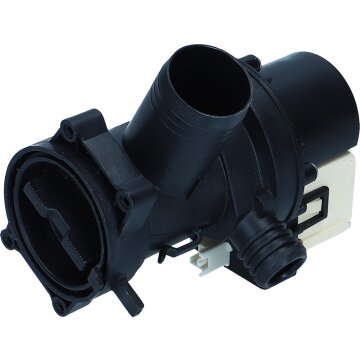 Original Whirlpool Ablaufpumpe mit Pumpenkopf und Sieb für Waschmaschine 481010584942