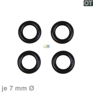 Bosch Siemens Hausgeräte Dichtung 7mmØ für Druckschlauch/Teflonschlauch, 4 Stück