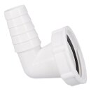 Schlauchanschluss für 1 1/4" Siphon 90° gewinkelter Stutzen zum Anschluss des Wasch-/Spülmaschinen-Ablaufschlauchs mit 20-24mm Ø