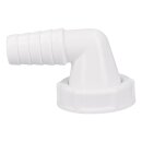 Schlauchanschluss für 1 1/4" Siphon 90° gewinkelter Stutzen zum Anschluss des Wasch-/Spülmaschinen-Ablaufschlauchs mit 20-24mm Ø