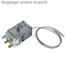 Bauknecht Thermostat Ranco 590mm Kapillarrohr 3x4,8mm AMP + Lampenfassung für Kühlschrank 484000008568
