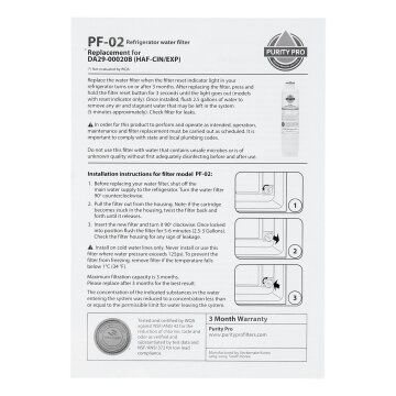 Wasserfilter intern kompatibel für Samsung DA29-00020B HAF-CIN in KühlGefrierKombination