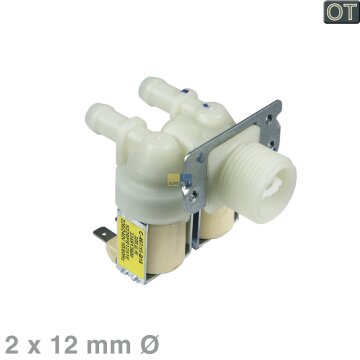 Magnetventil 2-fach LG 5220FR1251E für Waschmaschine 180Â° 12mmØ
