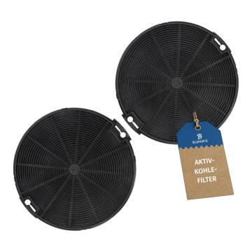 Aktivkohlefilter Ø155 mm EFF75 FK155 (2 Stück) Kohlefilter für Dunstabzugshaube Umluft kompatibel mit AEG Electrolux Beko Whirlpool Bauknecht IKEA NYTTIG FIL 500