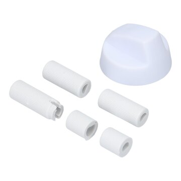 Knebel 43mmØ weiß mit Adaptern Universal für alle Marken