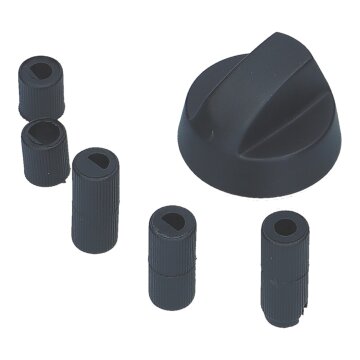 Knebel 43mmØ schwarz mit Adaptern Universal! für alle Marken