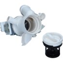 Ablaufpumpe passend für CANDY 41042258 Hanyu mit Pumpenkopf und Sieb für Waschmaschine