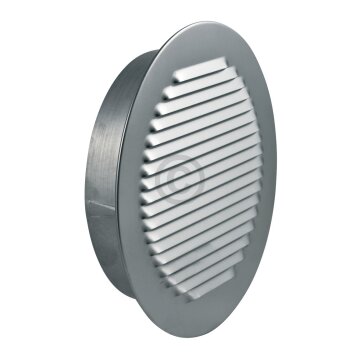 Universal Lüftungsgitter 200erR Metall mit Insektenschutznetz zur Luftführung Wohnraumlüftung