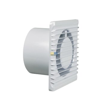 Wohnraumventilator 100erR weiß mit Feuchtigkeitssensor für Wand Bad Toilette etc