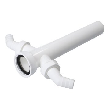 Verstellrohr 1 1/2"x40mmØ mit 2 Geräteanschlüssen für Spülbeckensiphon 22164 1