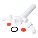 Verstellrohr 1 1/2"x40mmØ mit 2 Geräteanschlüssen für Spülbeckensiphon 22164 1