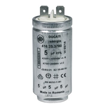 Original Electrolux Kondensator 5µF 425/475V für Motor Trockner 125002051/6 1250020516