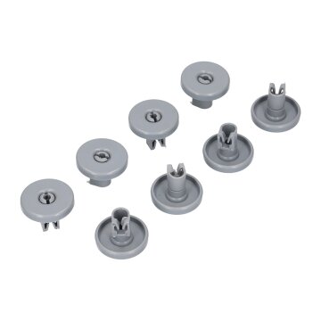 LUTH Premium Profi Parts 8x Rollen Korbrollen für Geschirrspüler Spülmaschine Unterkorb Geschirrspülrollen universell einsetzbar kompatibel mit AEG Electrolux 50286965004 5028696500/4 50269971003