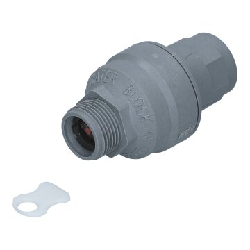 LUTH Premium Profi Parts Sicherheitsventil Waterblock 3/4 Zoll mit Durchflussmengenmesser für Zulaufschlauch Waschmaschine Geschirrspüler Eltek 100041
