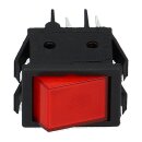 Taster 2-polig Schließer 22x30mm 16A rot