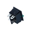 Ausschalter 2-polig grün leuchtend 22 mm x 30 mm 16A Universal