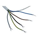 Anschlusskabel für Herd 1,5m 5 x 1,5 mm² H05VV-F Steckkabelschuhe auf Quetschverbinder