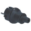 Schukostecker Vollgummi für Leitungen bis H 07 RN-F 3x1,5mm² schwarz kompatibel mit Bachmann