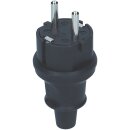 Schukostecker Vollgummi für Leitungen bis H 07 RN-F 3x1,5mm² schwarz kompatibel mit Bachmann