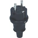 Schukostecker Vollgummi für Leitungen bis H 07 RN-F 3x1,5mm² schwarz kompatibel mit Bachmann