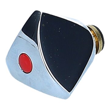 Knebel 1/2" komplett Warmwasser Kronengriff Drehknopf nichtsteigende Spindel