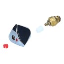 Knebel 1/2" komplett Warmwasser Kronengriff Drehknopf nichtsteigende Spindel