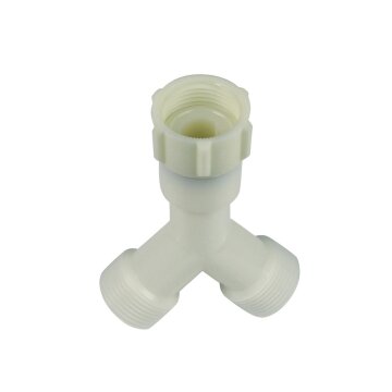 Gabelanschluss für Zulaufschlauch 1 x 3/4" Innengewinde 2 x 3/4" Außengewinde