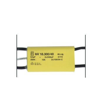 Entstörschutz 0,2 µF uF 250V 10A Störschutzfilter Kondensator Netzfilter Typ BV 18300/48 für Kleingeräte