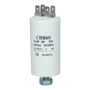 CABLEPELADO Anlasskondensator Für Elektromotor – 16.0 UF, 450 VAC, 4 Klemmen, Für Pumpen & Kompressoren