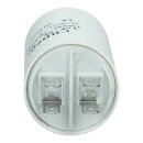 Kondensator Anlaufkondensator Waschmaschine 4,00µF 450V  6,3 mm AMP-Doppelsteckfahnen Bodenbefestigungsschraube M8 universal