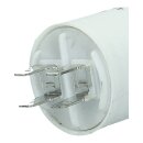 Kondensator Anlaufkondensator Waschmaschine 4,00µF 450V  6,3 mm AMP-Doppelsteckfahnen Bodenbefestigungsschraube M8 universal