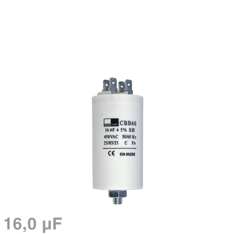 Product Image for Kondensator Anlaufkondensator 16μF 430V für Bosch Siemens Neff Constructa 00073947 073947