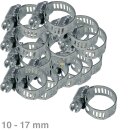 Schlauchschelle 10-17mmØ Chromstahl 100Stück