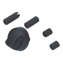 Knebel 43mmØ schwarz mit Adaptern Universal! für alle Marken