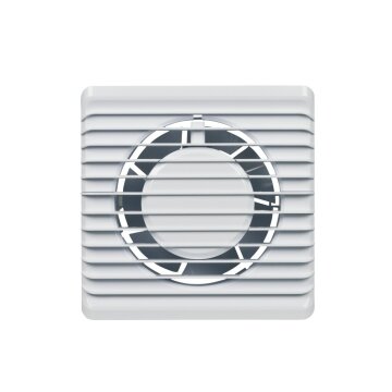 Wohnraumventilator 100erR weiß mit Feuchtigkeitssensor für Wand Bad Toilette etc