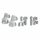 Universal Knebel Set 38mmØ silber 16-teilig als Ersatz für Herden Backöfen