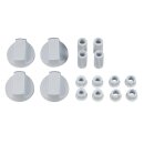 Knebelset 38mmØ weiß mit Adaptern Universal für Kochfeld alle Marken 16-teilig