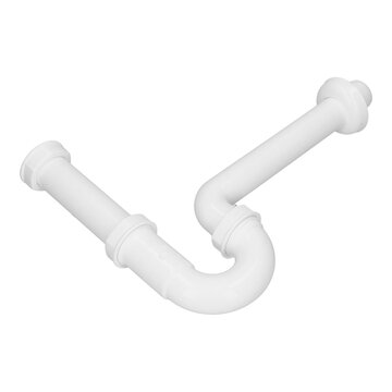 Siphon 1 1/4"x32mm weiß für Waschbecken