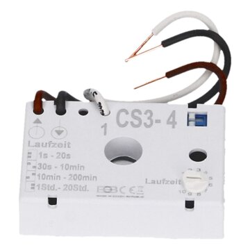 LUTH Premium Profi Parts Zeitschalter Nachlaufrelais CS3-4 Unterputz 230V ohne Nullleiter – für Badlüfter, Ventilator & Treppenautomat, 1 Sek bis 20 Std einstellbar – kompatibel mit CS3-4 / CS34