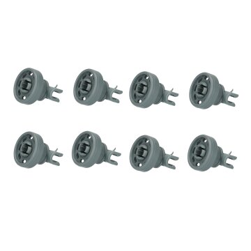 LUTH Premium Profi Parts 8x Korbrolle Oberkorb kompatibel mit Bosch Siemens Neff AEG Bauknecht Whirlpool 00424717 für oberen Geschirrskorb Geschirrspüler Spülmaschine