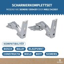 LUTH Premium Profi Parts Türscharnier Set oben unten kompatibel mit Bosch Siemens 12004051 3704 5.0/3306 5.0/3307 5.0 Indesit C00032093 für Kühlschrank Gefrierschrank