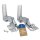 LUTH Premium Profi Parts Türscharnier Set oben unten kompatibel mit Bosch Siemens 12004051 3704 5.0/3306 5.0/3307 5.0 Indesit C00032093 für Kühlschrank Gefrierschrank