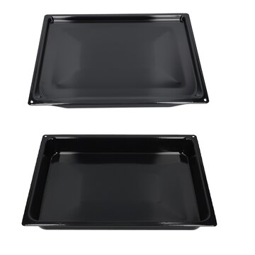 LUTH Premium Profi Parts Set Backblech und Fettpfanne emailliert kompatibel mit Gorenje 458x364 mm 274662 274663 für Backofen