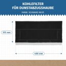 2x Aktivkohlefilter für Dunstabzugshaube passend für Siemens LZ45501, LZ45500, Bosch DHZ4506, 00434229, Neff Z5144X1, Constructa CZ5144X5, Gaggenau KF280001/KF280002