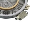 Zweikreis-Hilight Strahlheizkörper 210/125mmØ 2200/750W 230V kompatibel mit Bosch 00356260 356260 EGO 10.51213.034 in Kochfeld