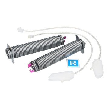 Türfedern Türscharnier Federn kompatibel mit Bosch Siemens Neff Constructa Farbcode Rosa inkl. Seilzug für Geschirrspüler 00754873 754873