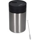 Edelstahl Milchbehälter Siemens Bosch Set mit Reinigungsbürste für Kaffeevollautomaten TZ80009N EQ6 EQ8 11003591 00576166 576166 EQ7