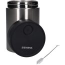 Edelstahl Milchbehälter Siemens Bosch Set mit Reinigungsbürste für Kaffeevollautomaten TZ80009N EQ6 EQ8 11003591 00576166 576166 EQ7