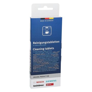 Siemens Reinigungstabletten für Kaffeemaschine und Kaffeevollautomat 00311969 311969 00311940 Set mit Reinigungsbürste